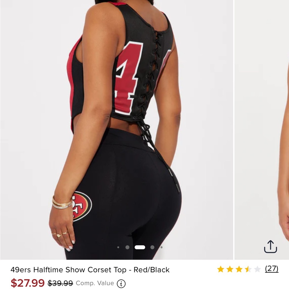 NFL Team Apparel Red and Black Gear fashion nova San Francisco 49ers